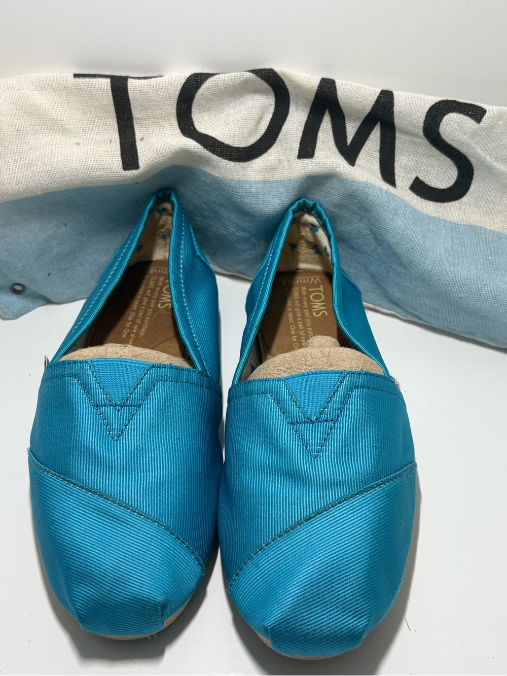 TOMS Alpargata women’s size 6.5 Royal Blue Canvas Slip on Shoes Casual Flats